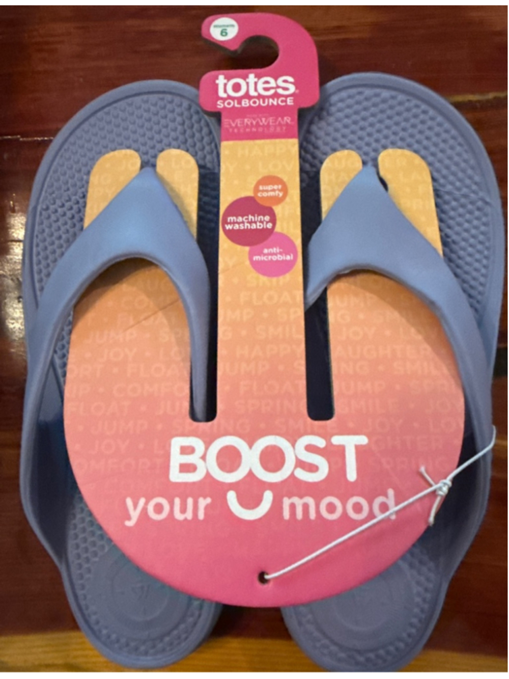 Women's Totes Solbounce Purple Sandals Size 6